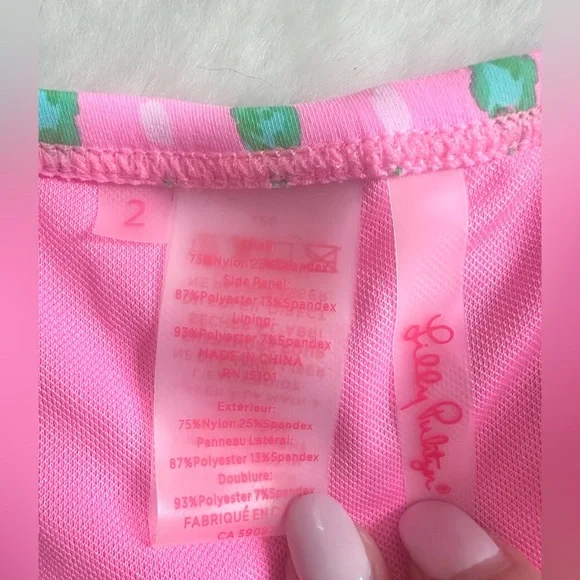 NWT Lilly Pulitzer High Waisted Clancy Bottom Pink Shandy Bikini Bottom - size 2 - Picture 6 of 9
